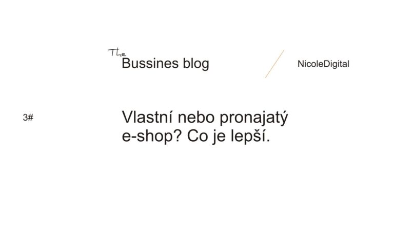 Vyplatí se e-shop pronajímat nebo si ho provozovat samostatně?